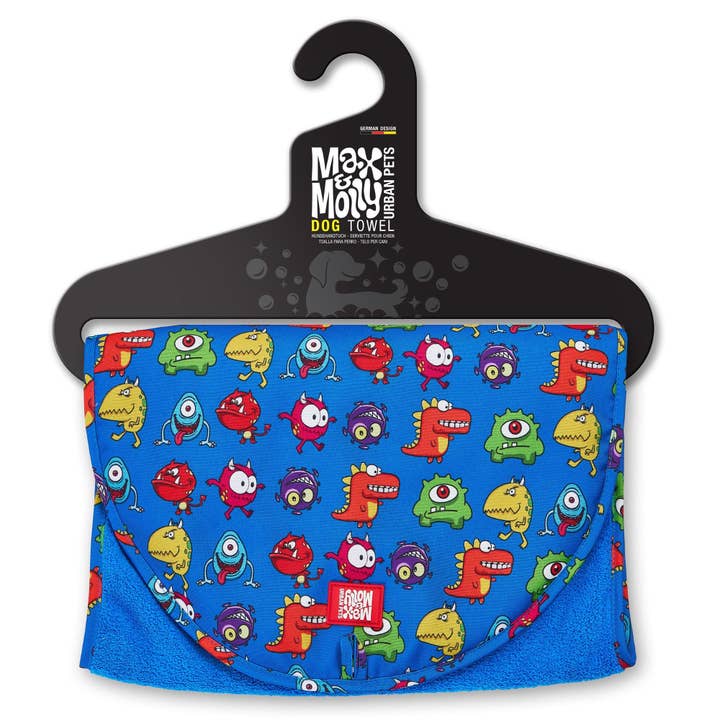 Max & Molly Dog Towel – Sneldrogende Hondenhanddoek monsters