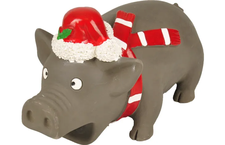 Kerst Speelgoed Chase Varken Rood & Wit & Grijs