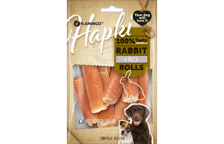 Snack Hapki Sigaar met konijn & rijst - 85 gram per zakje