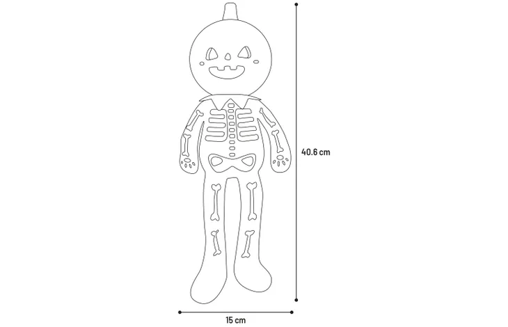 Halloween Skelet Zwart