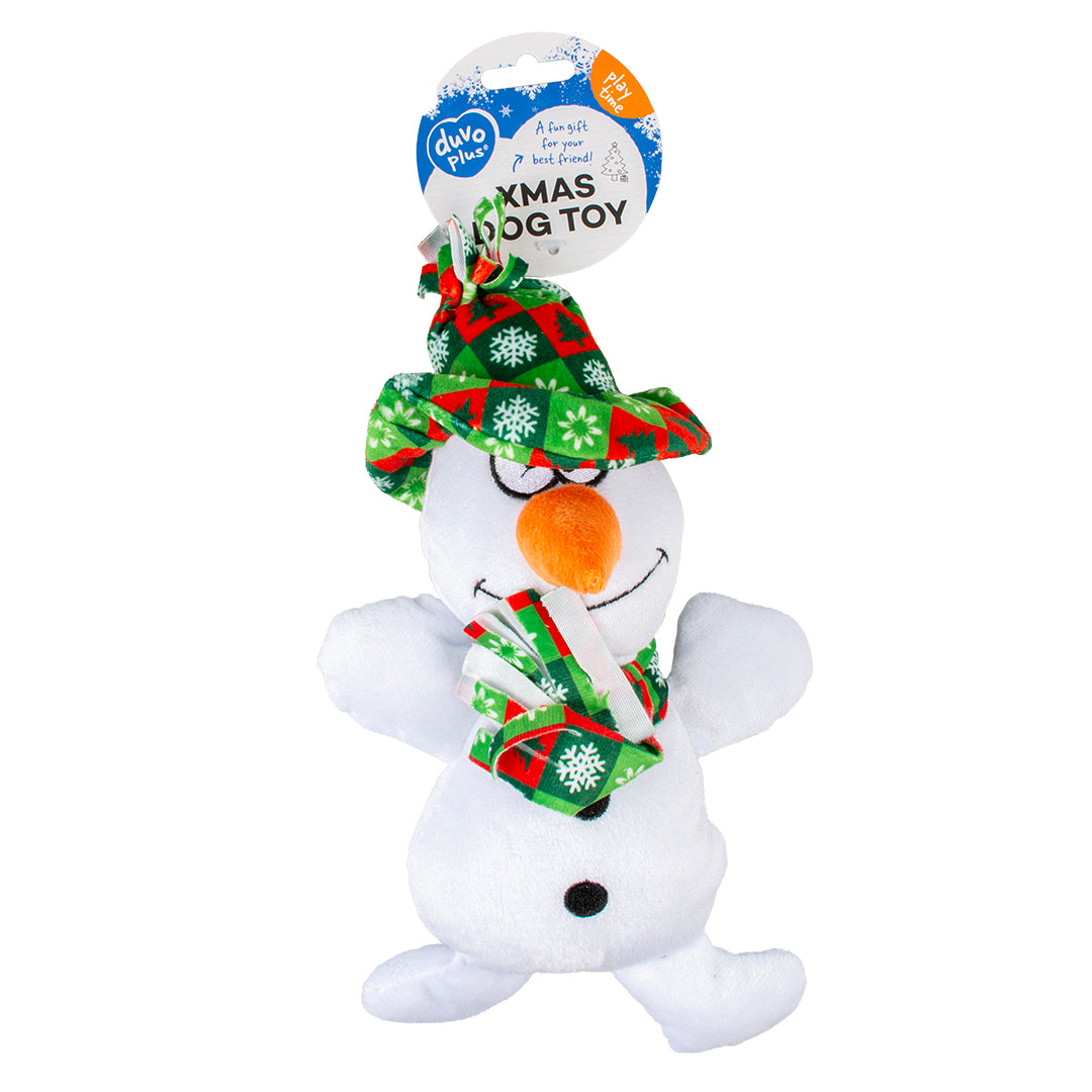 Xmas Pluche sneeuwman Max Wit