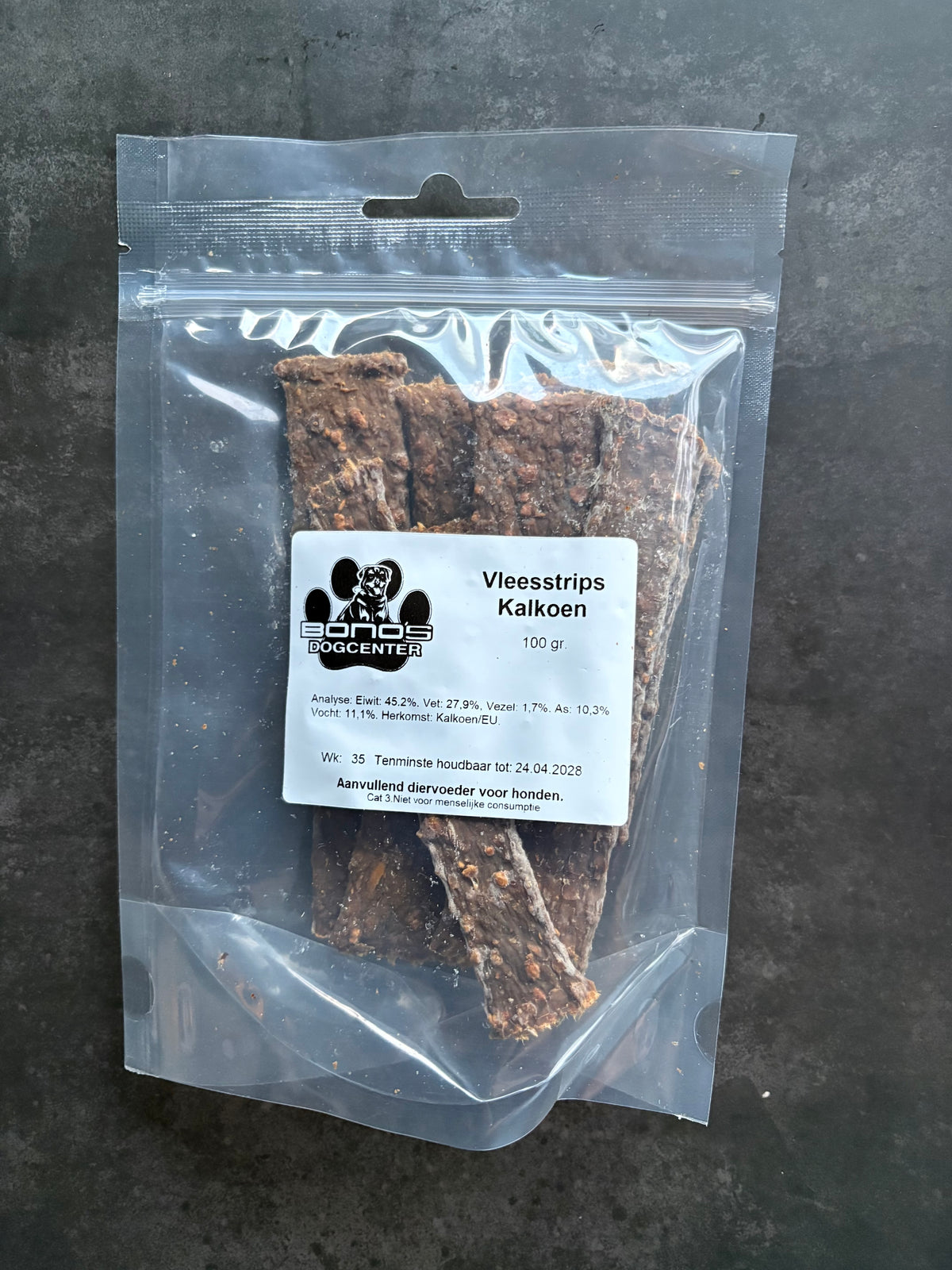 Bono's Dogcenter vleesstrips kalkoen 100gram