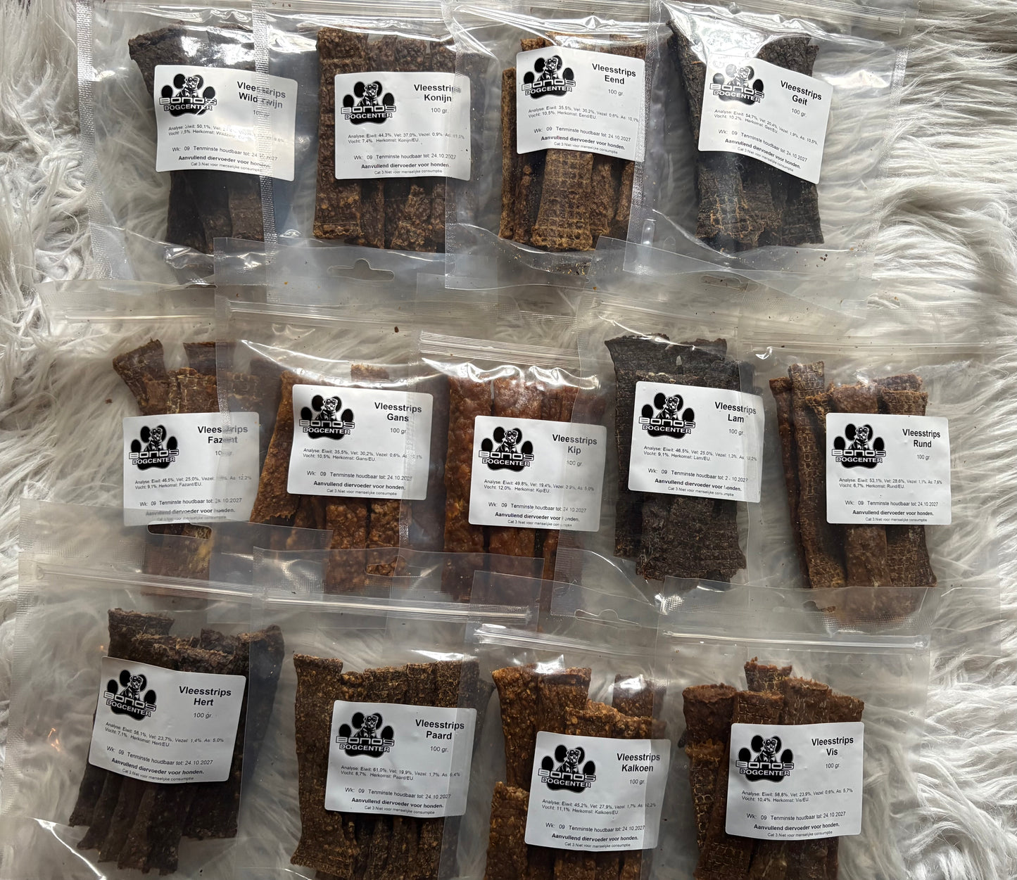 Bono's Dogcenter vleesstrips Paard 100gram