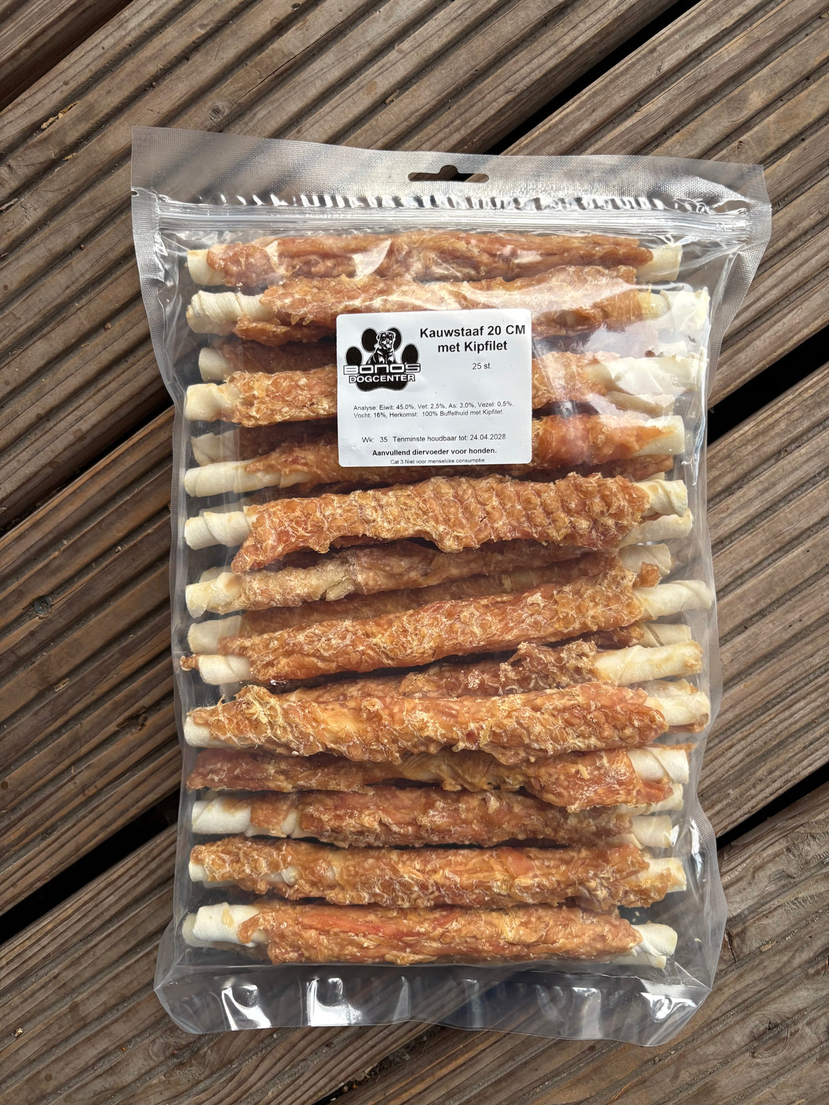Kauwstaaf met Kipfilet 20 cm β Buffelhuid met Kip voor Honden