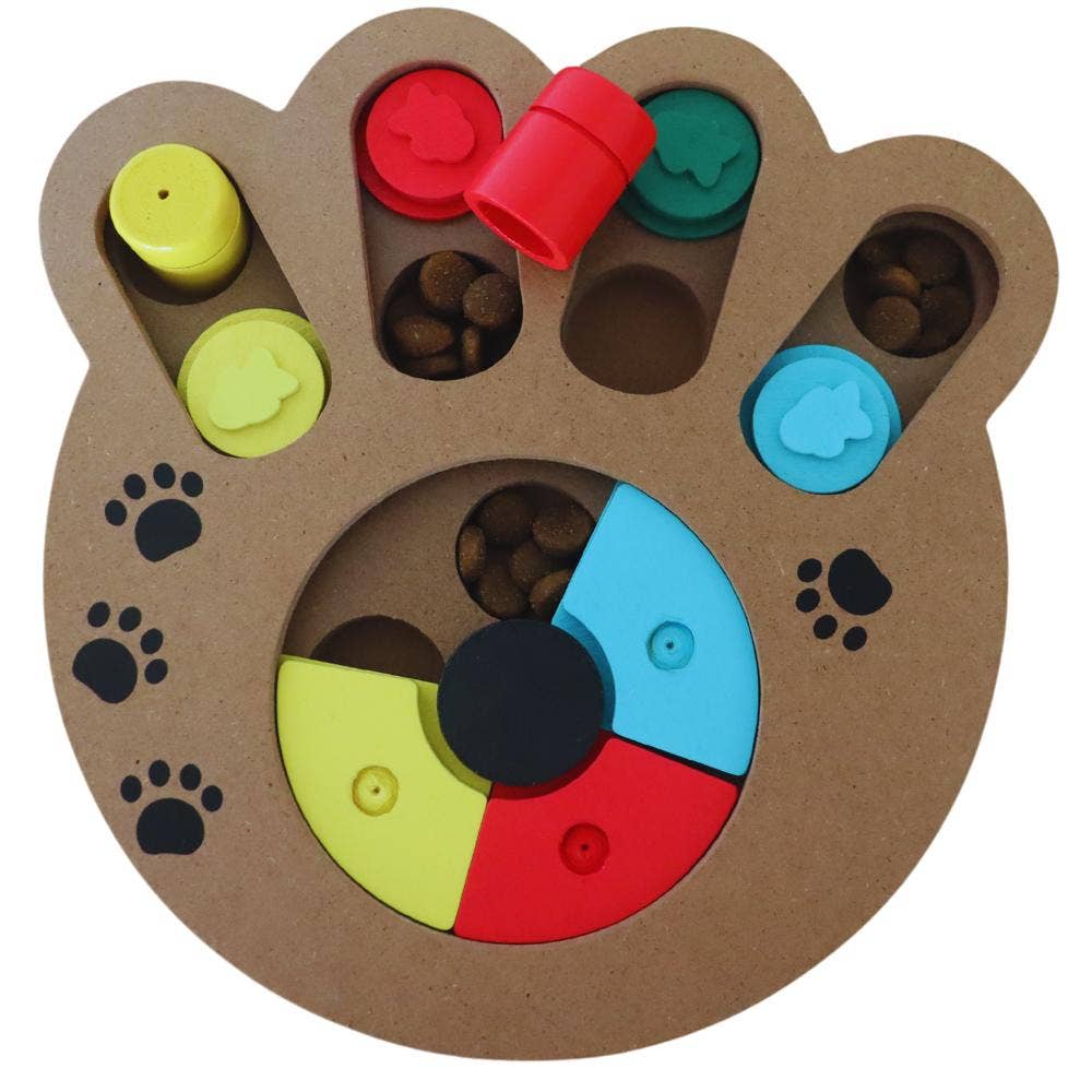 Houten Intelligentiespel voor Honden – Snackpuzzel & Denkspel