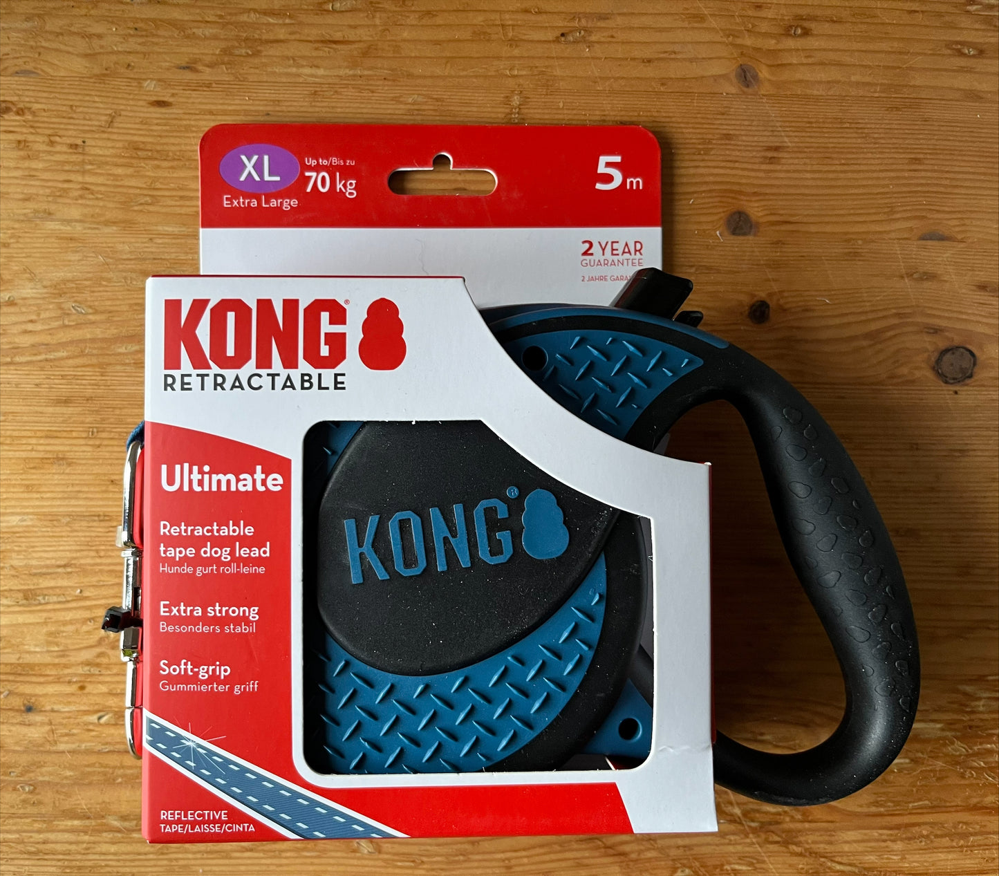 KONG Retractable Leash Ultimate XL tot 70 kg en 5 meter lang