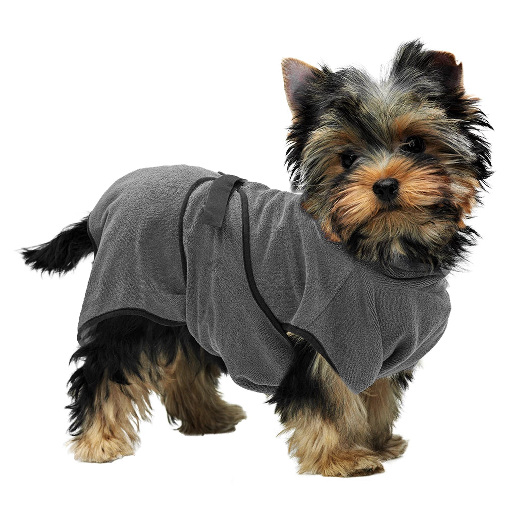 Royal Dry Badjas voor honden van XS tot XL in de kleur: Grijs
