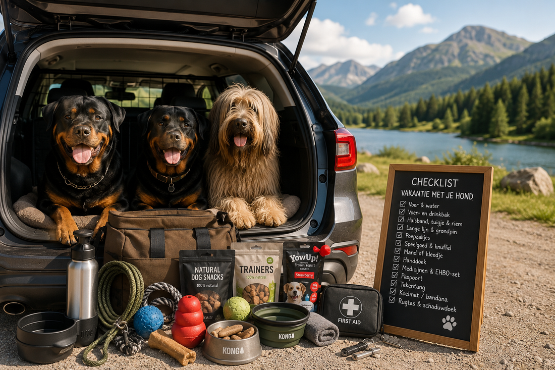 Samen met je hond op vakantie met de auto: wat neem je allemaal mee?