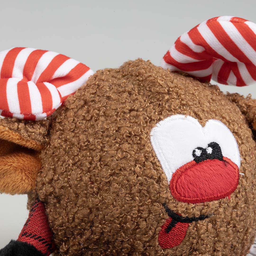 duvoplus Xmas Pluche Rendierbal – Hondenspeelgoed met pieper 🎄🦌