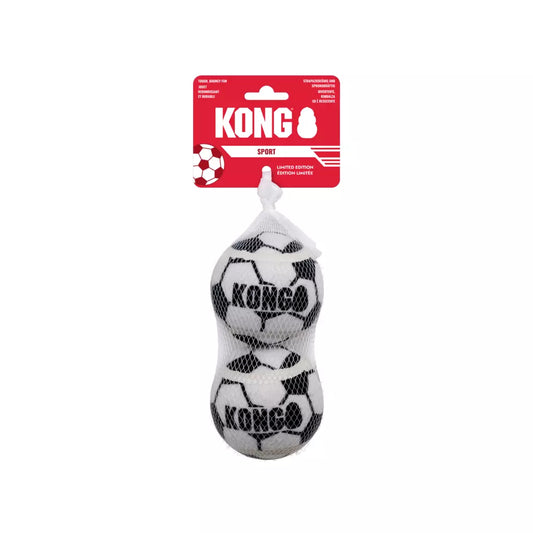 Kong voetbal ballen maat L (8,5 cm) 2 stuks per verpakking