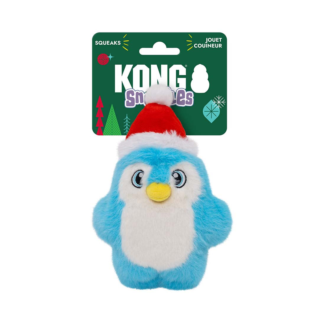 KONG Holiday Snuzzles Santa Penguin – Kerstpinguïn met pieper 🎄🐧