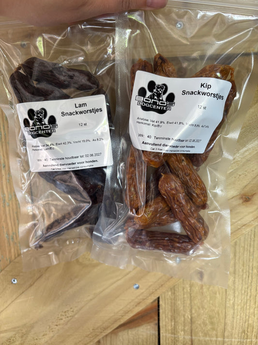 Bono's Dogcenter Snackworstjes Kip of Lam