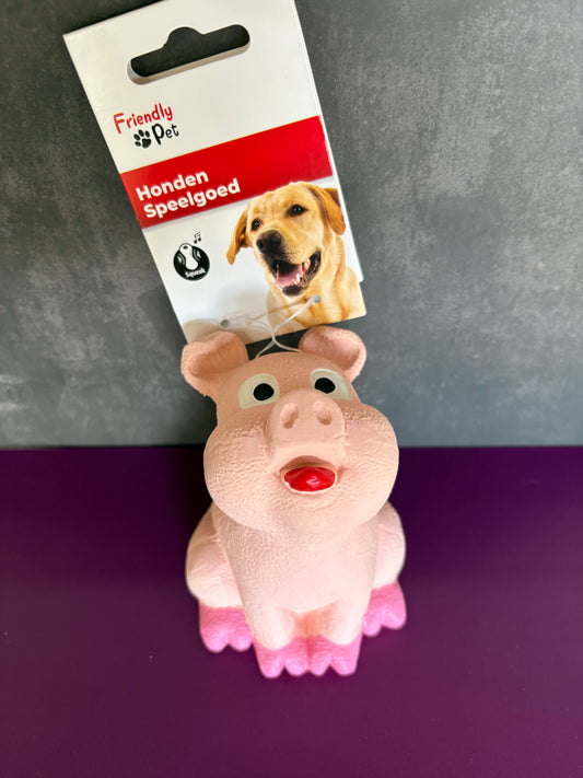 Friendly Pet Latex Varkentje met Squeaker 🐷💕