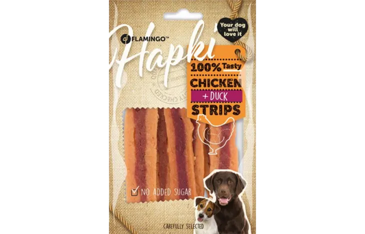 Snack Hapki Strips met kip & eend