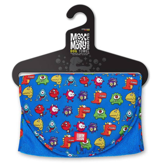Max & Molly Dog Towel – Sneldrogende Hondenhanddoek monsters