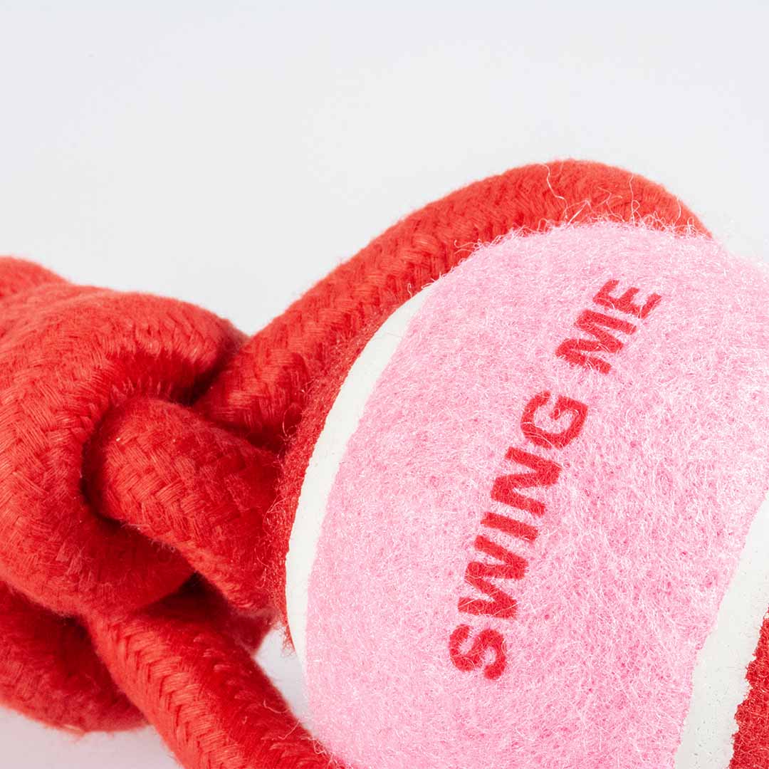 Bal met touwlus SWING ME Rood/roze