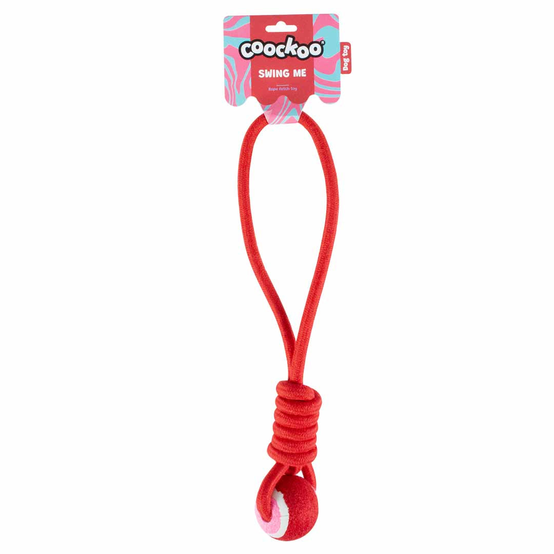 Bal met touwlus SWING ME Rood/roze