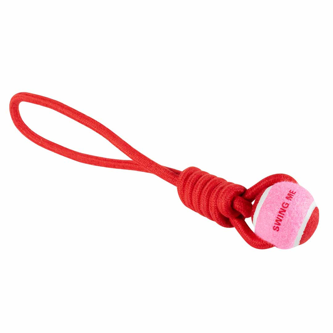 Bal met touwlus SWING ME Rood/roze