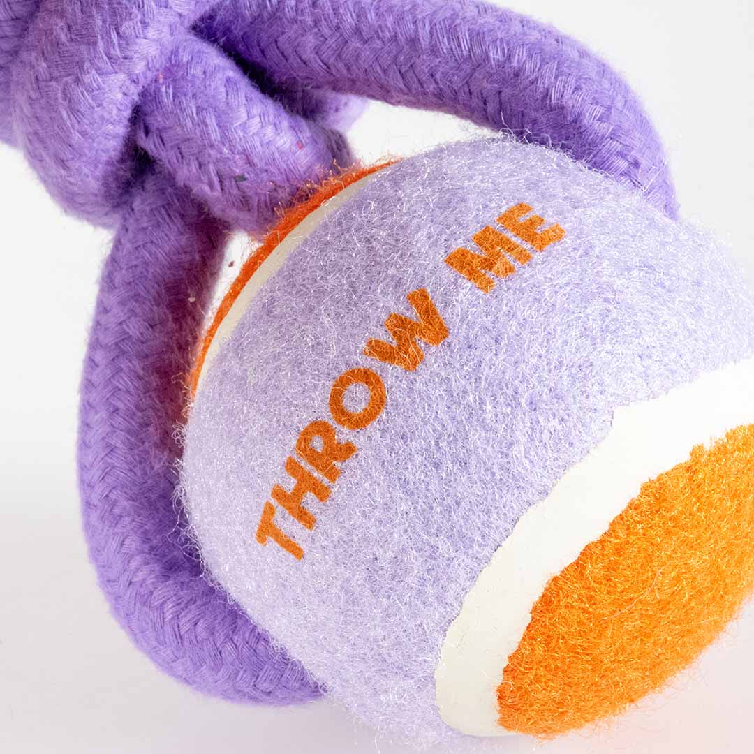 Bal met touwlus THROW ME Paars/oranje