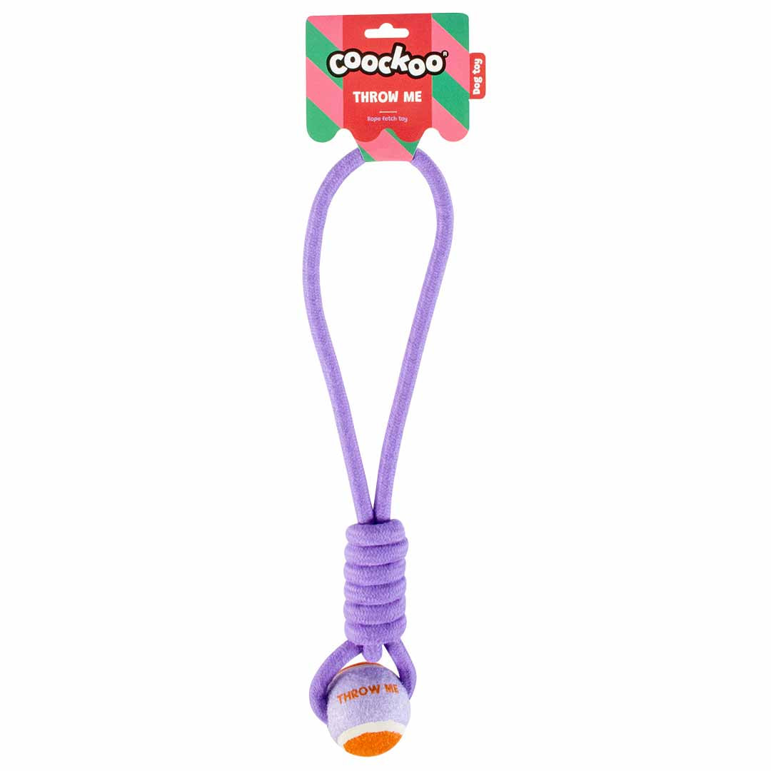 Bal met touwlus THROW ME Paars/oranje