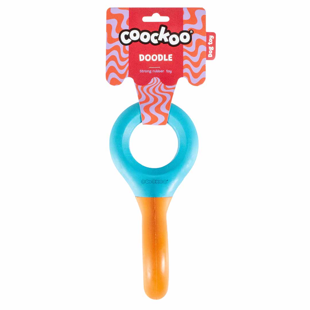 DOODLE Hondenspeeltje Blauw/Oranje 23 cm | Hondenspeelgoed