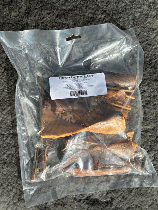 PETSNACK PAARDENHUID ZONDER HAAR 500 GR