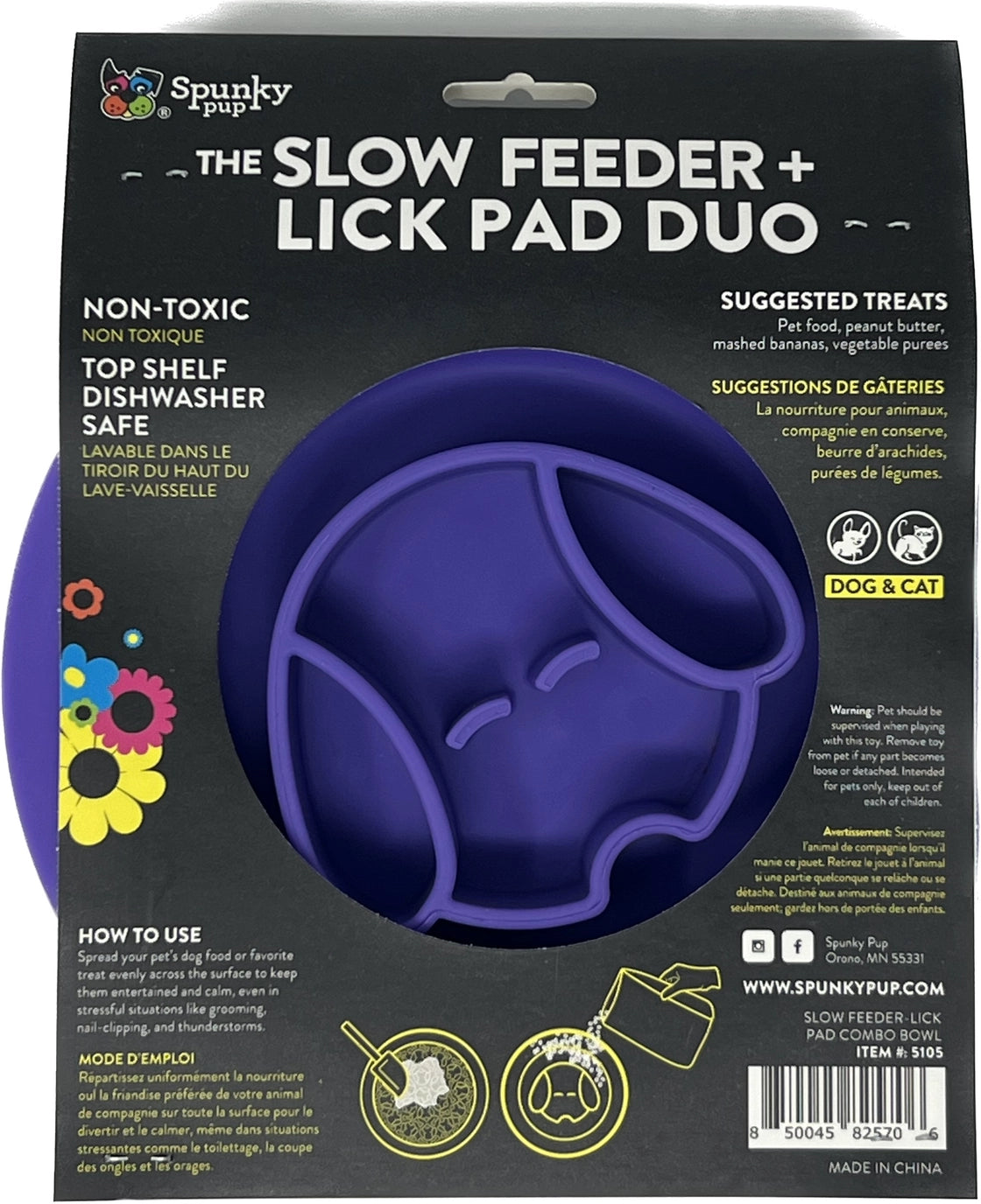 Lick Pad + Slow Feeder DUO, Voerbak