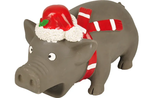 Kerst Speelgoed Chase Varken Rood & Wit & Grijs