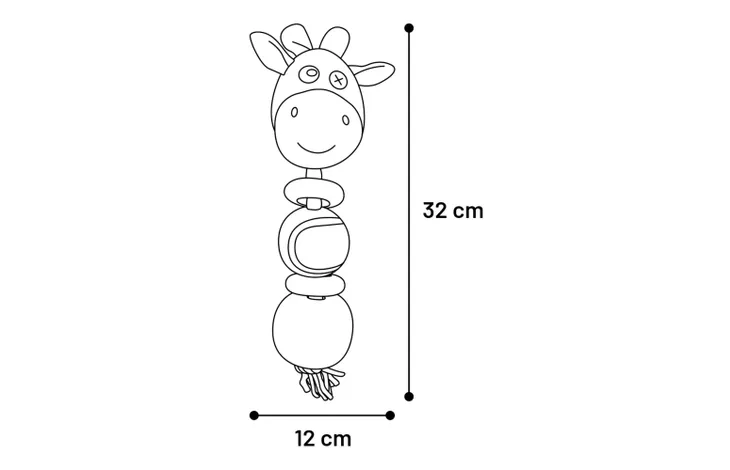Speelgoed Cheery Geit met tennisbal Meerkleurig