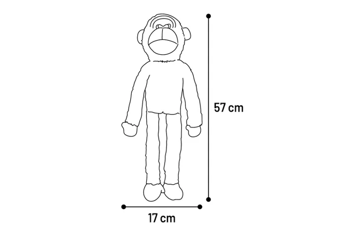 Lange slungel knuffels L & XL keuze uit diverse diersoorten