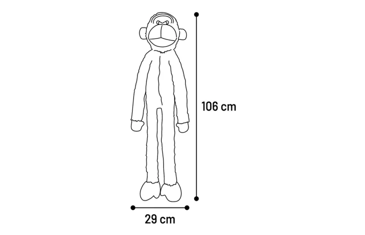Lange slungel knuffels L & XL keuze uit diverse diersoorten
