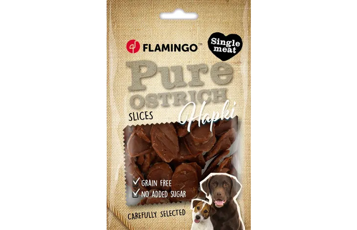 Snack Hapki Pure Schijfjes met struisvogel