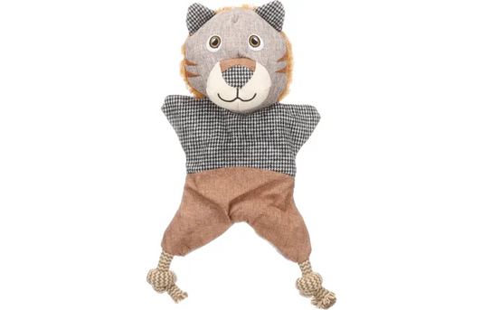 Puppy speelgoed Libar Leeuw met touw Bruin
