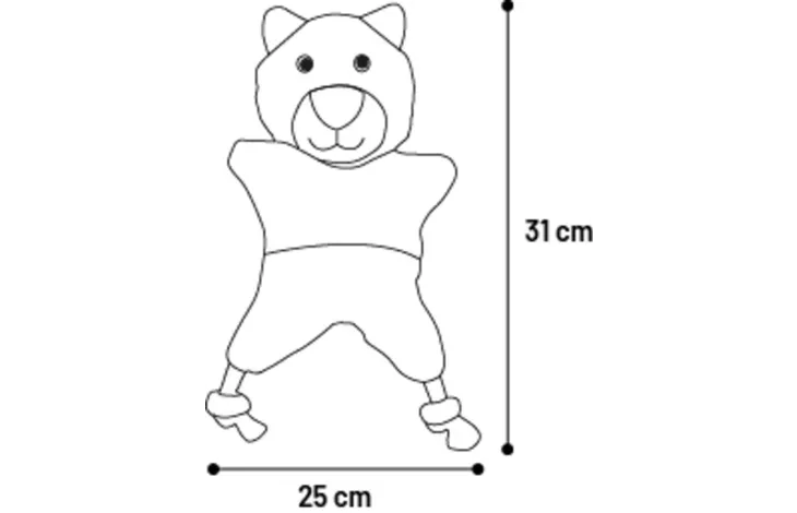 Puppy speelgoed Libar Leeuw met touw Bruin