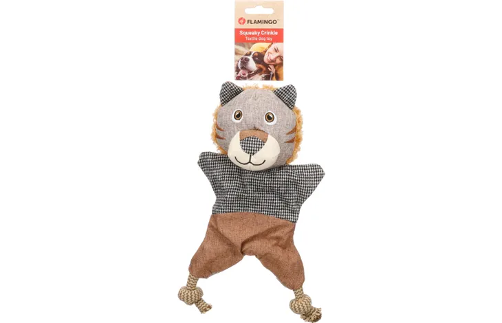 Puppy speelgoed Libar Leeuw met touw Bruin