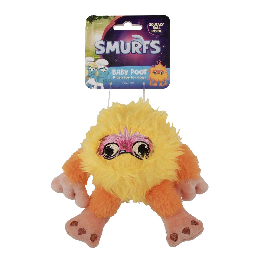 De Smurfen knuffelspeeltje Babypoot Geel