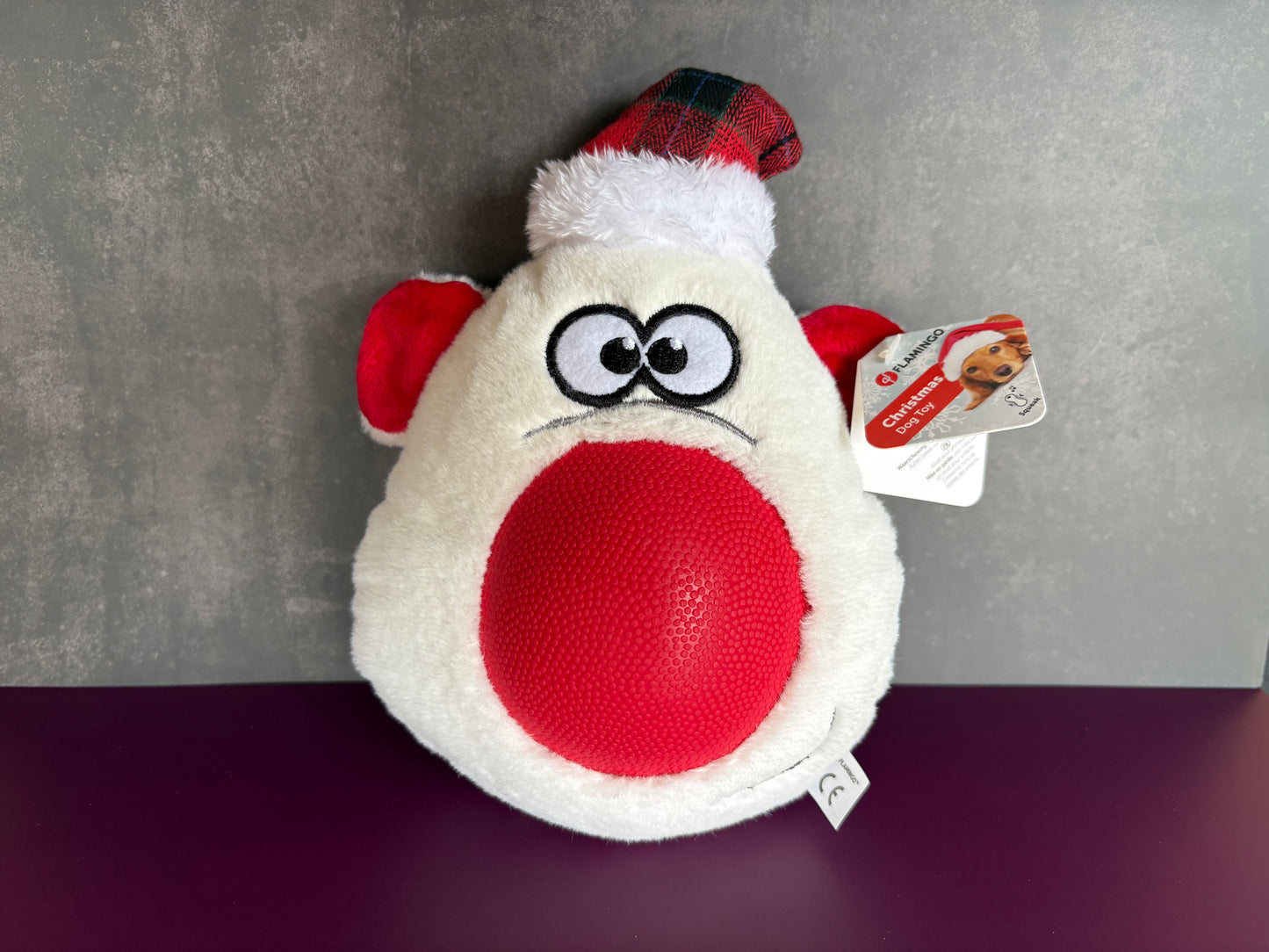 🎄 Flamingo Kerstknuffel 21 cm