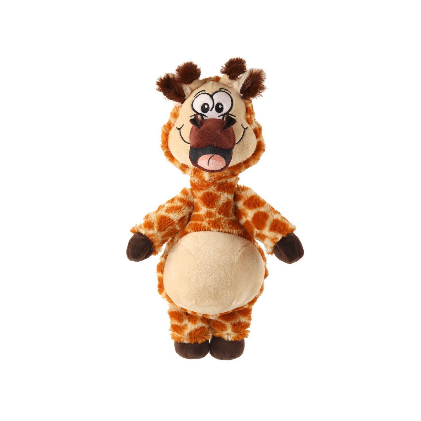 🦒 Adori Big Belly Giraf – Pluche Hondenspeelgoed – 38 x 19 x 13 cm
