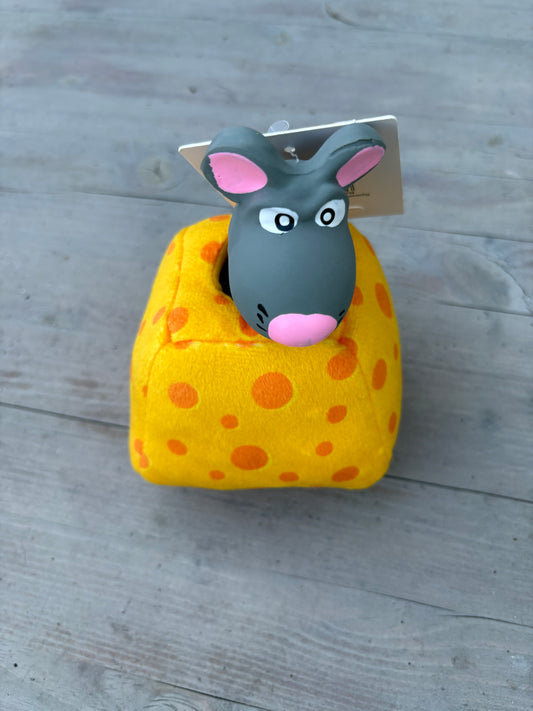 Speelgoed kaas met latex muis