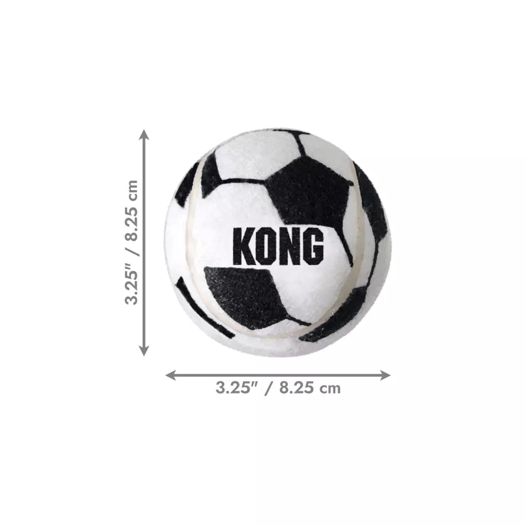 Kong voetbal ballen maat L (8,5 cm) 2 stuks per verpakking