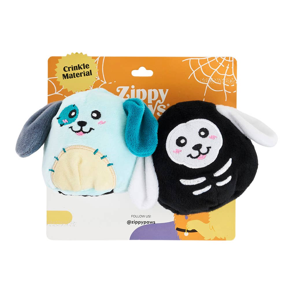 ZippyPaws Halloween Honden 2-pack – Crinkle Hondenspeelgoed 👻🐶