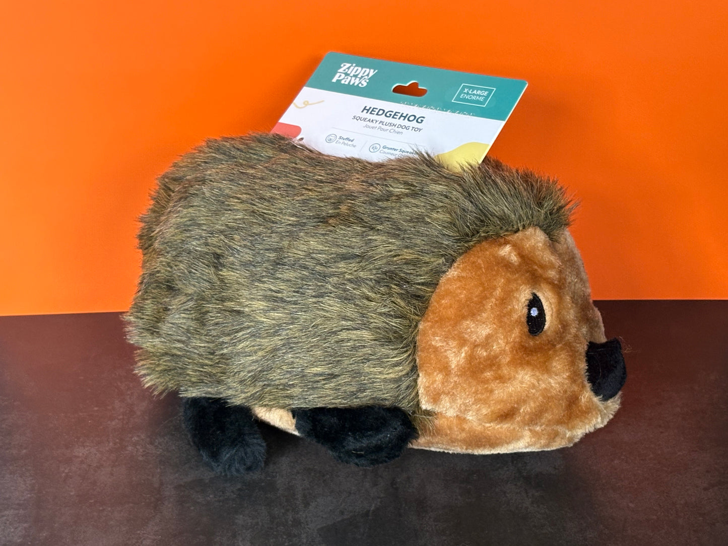 🦔 ZippyPaws Hedgehog XL – Pluche hondenspeelgoed