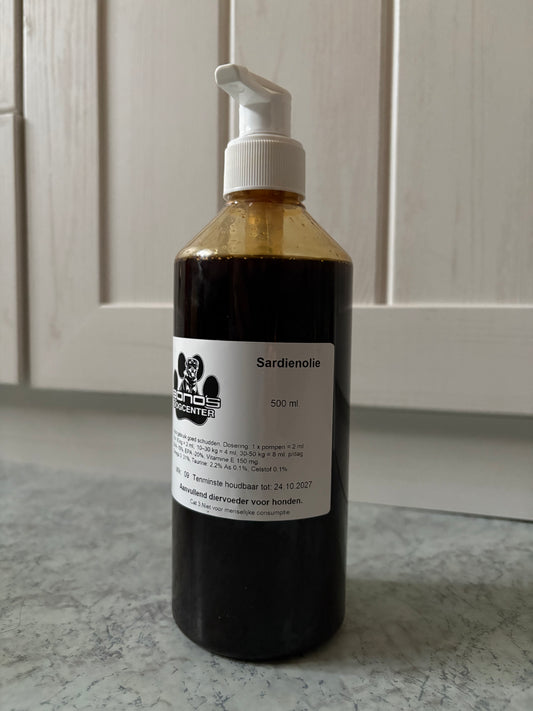Sardienolie 500 ml fles met pompje