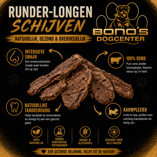 🐄 Runderlongenschijven | 100% Natuurlijke Hondensnack