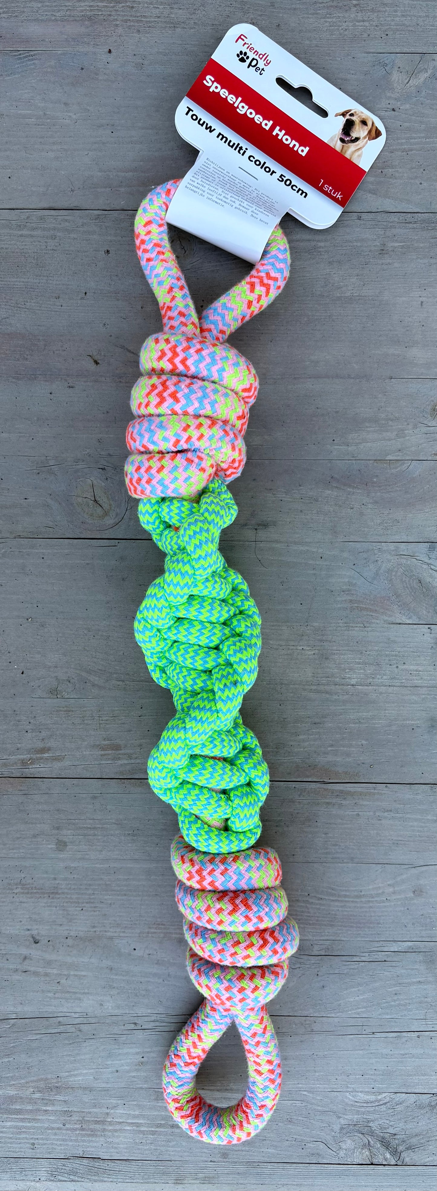 Flosh touw 50 cm vrolijke zomer kleurtjes