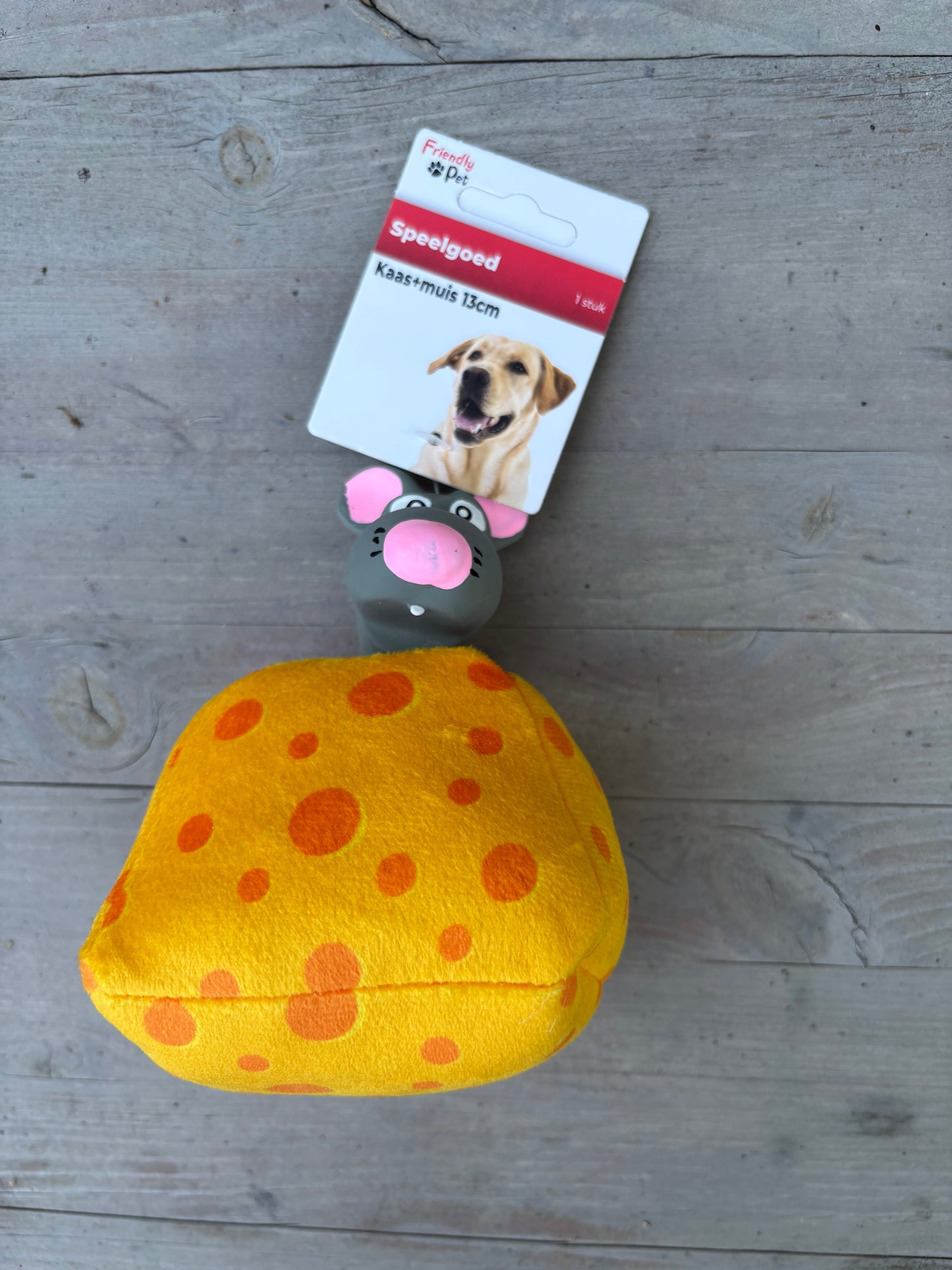 Speelgoed kaas met latex muis