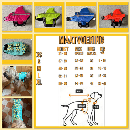 Zwemvest Haai of Zeemeermin voor jouw hond