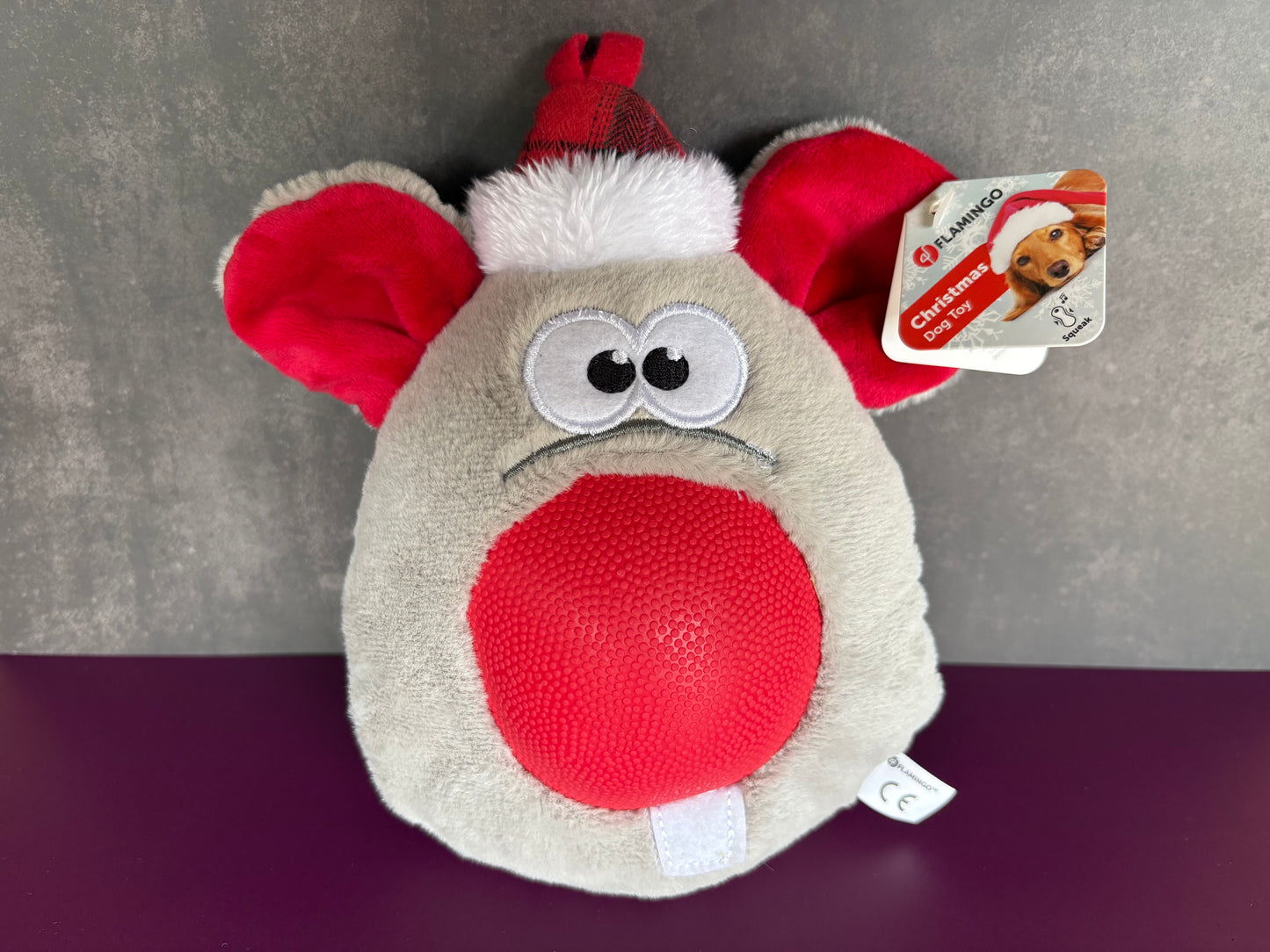 🎄 Flamingo Kerstknuffel 21 cm