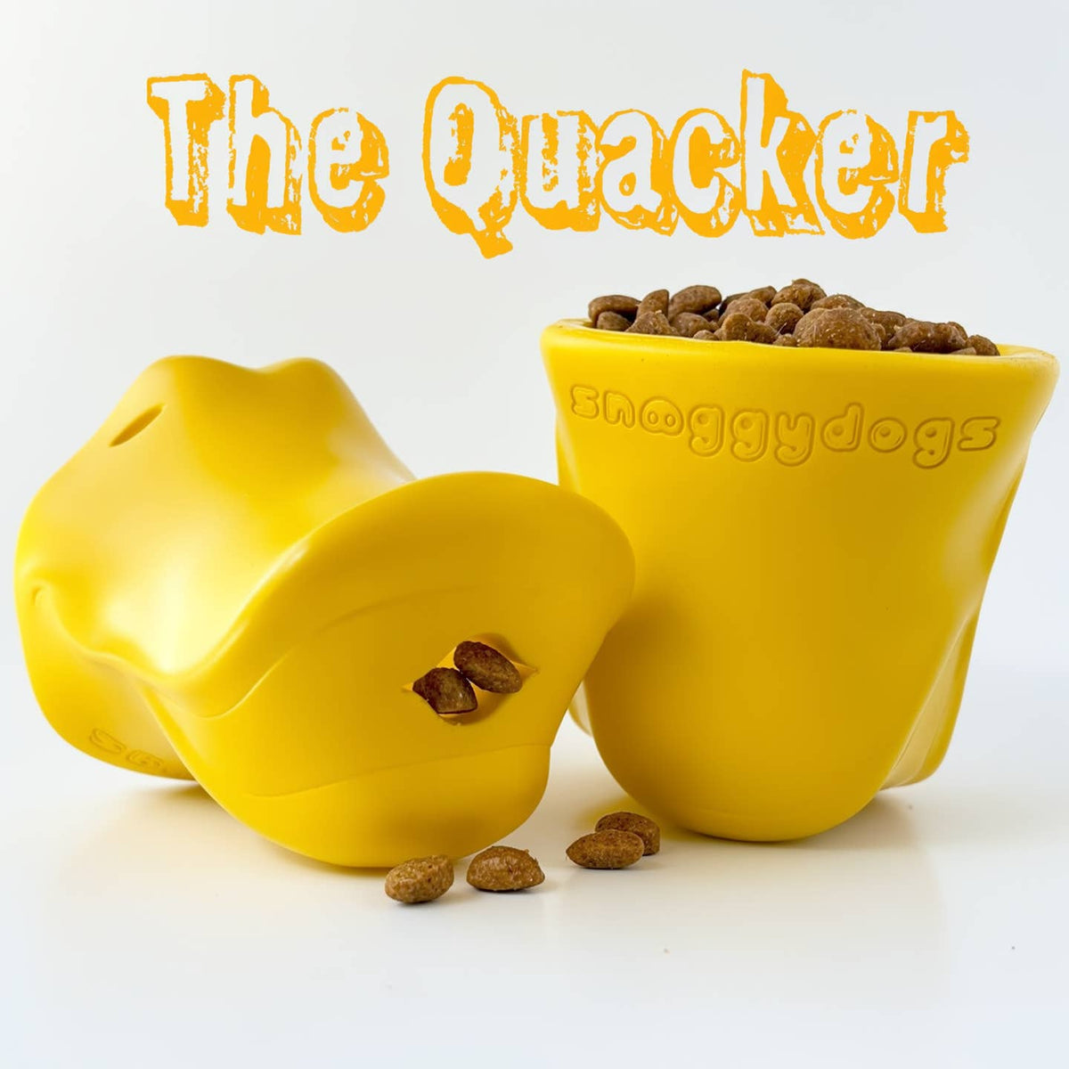 The Quacker Geel – Hondenspeelgoed & Snackdispenser