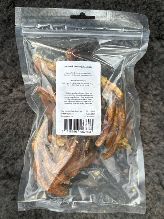 Petsnack Eendenpoten 180 gram